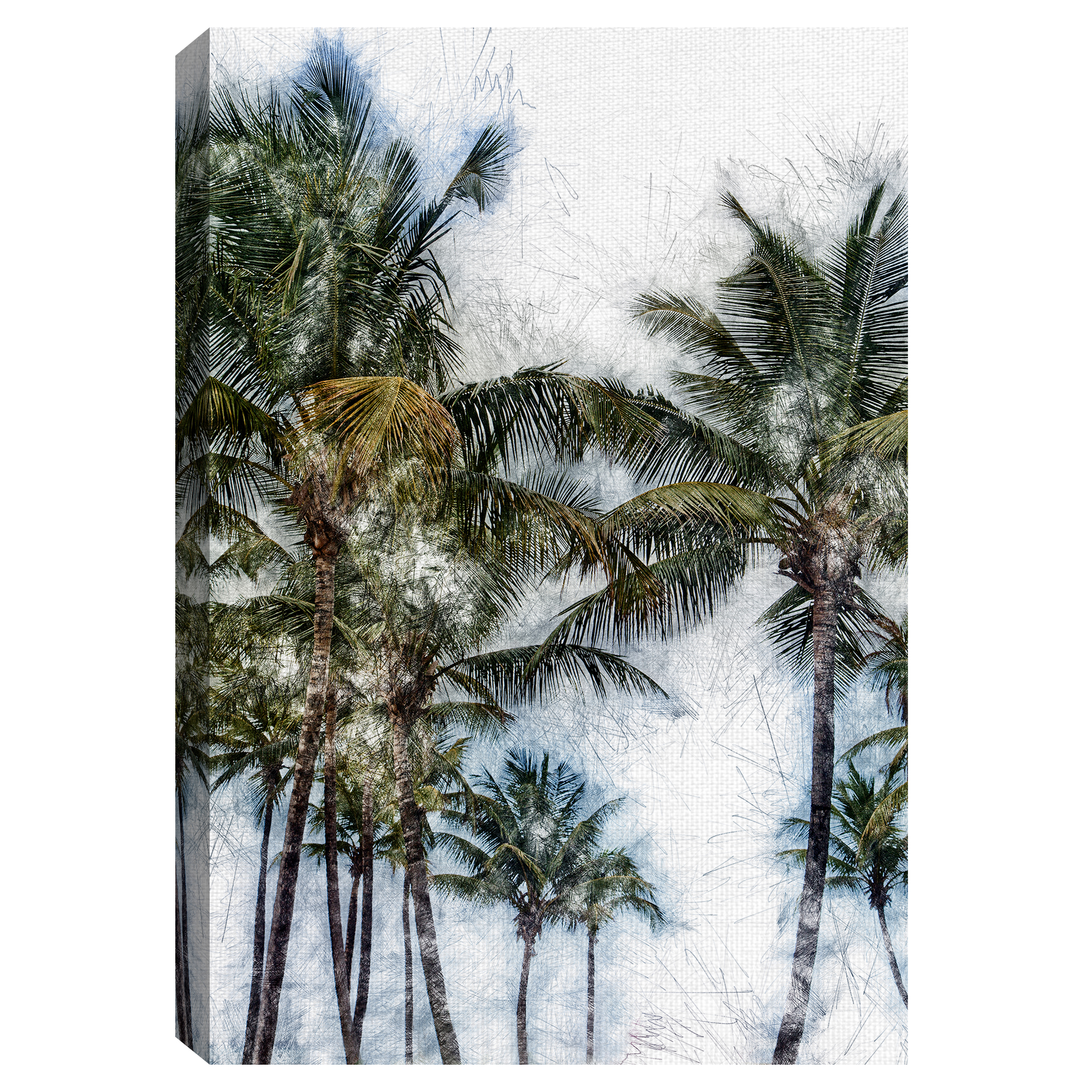 Masterpiece Art Gallery Dorado Palms 2 By Golie Miamee Canvas Art Print 24" x 36"