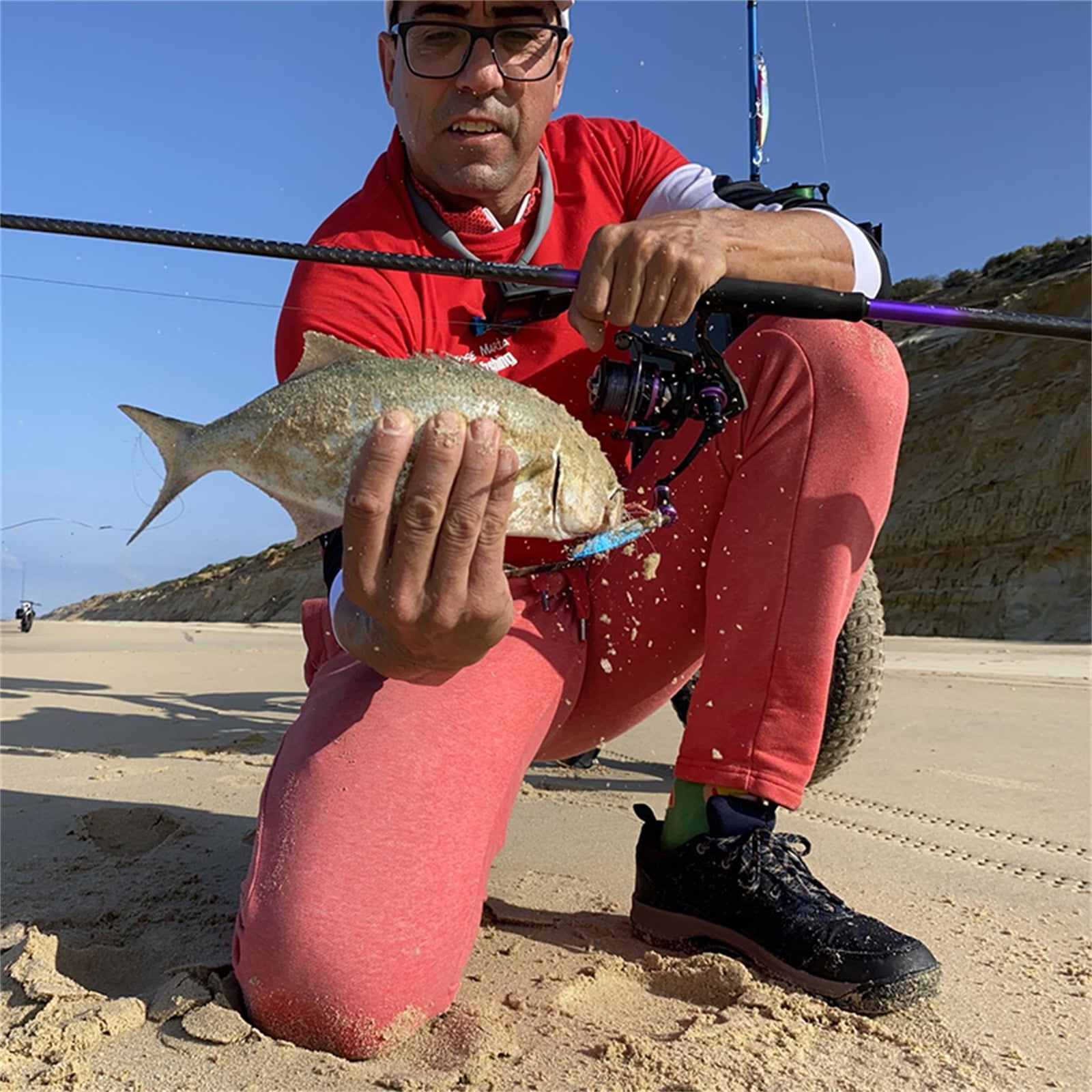 PURELURE Torrent All Fuji General Lure Rod High Carbon Long Casting Spinning and Casting Fishing Rod and Reel Combo Fast Action