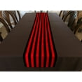 thumbnail image 3 of Cotton Print Table Runner 1 Inch Wide Stripes Red and Black, 3 of 3