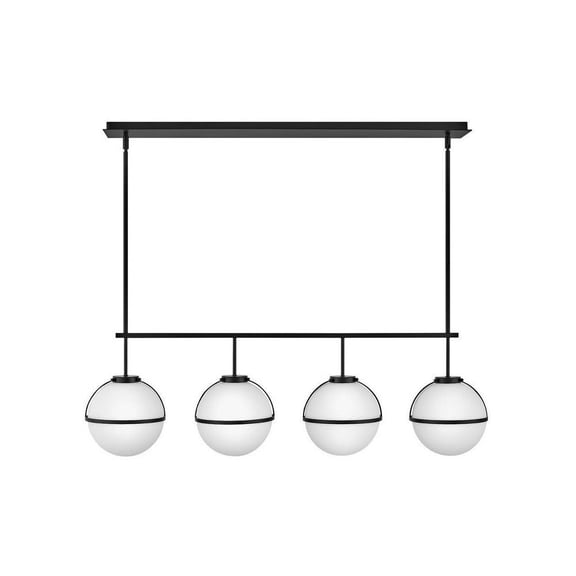 Scandinavian Mid Century Modern6 Light Small Chandelier-Black Finish Bailey Street Home 81-Bel-4442247