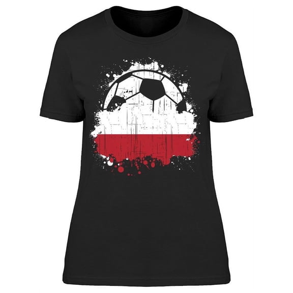 Poland Soccer Team T-Shirt Women -Image by Shutterstock Women T-Shirt, Female 3X-Large