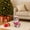 Brown + Pink, variant on Noble House Christmas French Bulldog Statue, Cheerful Holiday Dog Figurine in Santa Outfit, Brown Fur & Pink Shirt