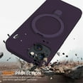 thumbnail image 6 of Magnetic Case for iPhone 13，Compatible with MagSafe Charging with Ring Stand  Heavy-Duty Protection Liquid Silicone Phone Case,Purple,For iPhone 13, 6 of 6