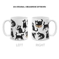 thumbnail image 3 of WIRESTER 11oz 325ml Ceramic Tea Cup Coffee Mug With Handgrip For Gift, Birthday, Anniversary, Christmas - Black White Tuxedo Cat Playful Postures, 3 of 8