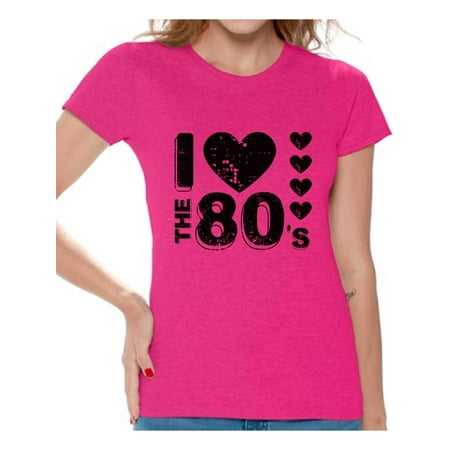 Awkward Styles I Love the 80s Shirt Black 80s Accessories 80s Rock T Shirt 80s T Shirt Retro Vintage Rock Concert T-Shirt 80s T Shirt for Women's 80s Costumes 80s Outfit for 80s Party