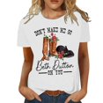 thumbnail image 1 of LUOGENLI T-shirts pour Femmes Mode Décontractée Chemises Imprimées Col Rond Manches Courtes Tee Tops Tunique Blouse T-shirts Graphiques Vintage Valentines Blanc L, 1 of 1