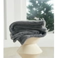 thumbnail image 6 of Cozy Haven Faux Fur Throw Blanket for Adults, Grey, 50" x 72", 6 of 10