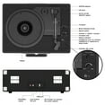 thumbnail image 7 of Portable Vinyl record player C210 ,with 2 Stereo Speakers(3W each), Wireless 3-Speed 33/45/78RPM, Support Headphone Jack/USB/AUX-IN/RCA-Out, 7 of 7
