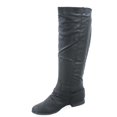 thumbnail image 2 of Coco-1 Women's Back Zipper Military Low Flat Heel Buckle Riding Knee High Boot, 2 of 2