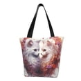 thumbnail image 1 of Disketp White Red Cat Couple Bolsa de Hombro Casual para Mujer, Bolso Cruzado para Compras, Viajes y Uso Diario, 1 of 6