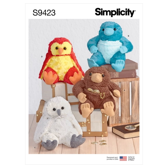 Simplicity Stuffed 8-1/2" Animals-ONE SIZE