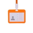 thumbnail image 1 of Clearance! beishanbush Business Card Holder Card Protector 4 X 3 Inches with Lanyard Transverse Clear Pp Plastic Card Holder One Size Orange, 1 of 7