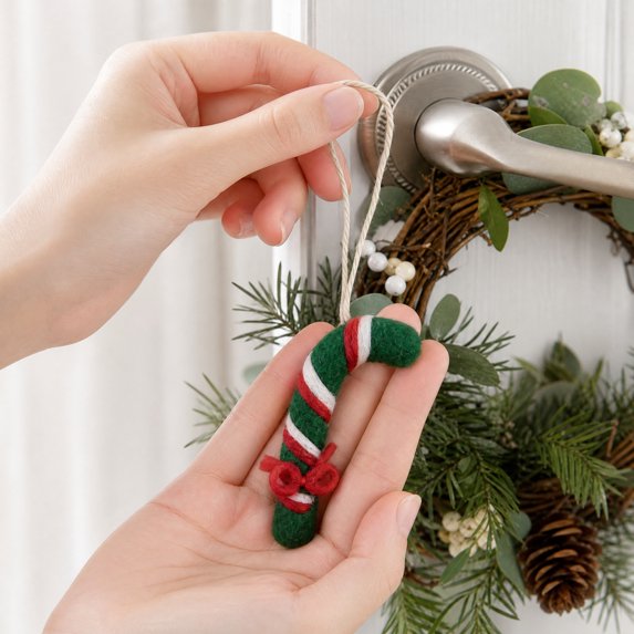 YingYouFu 6PC Candy Cane Christmas Tree Ornaments Decorations, New Year Fairy Presents, Home Party Kids Girls Toys Pendan, Unique Indoor Outdoor for Xmas Tree Home Windows Or Wreath Decor