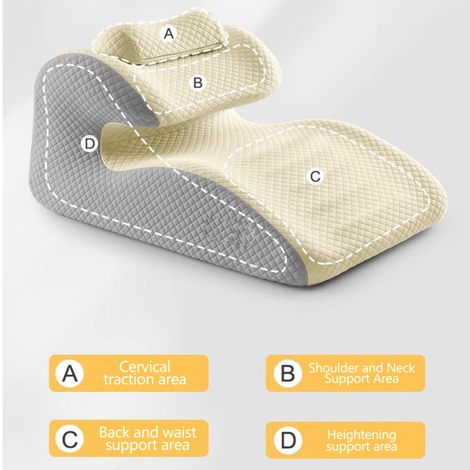 Acid Reflux Pillow for Sleeping - GERD Bed Wedge Pillow with Ventilated Foam | Orthopedic Back Support for Neck & Shoulder Pain Relief
