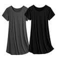 thumbnail image 2 of Avidlove 2 Pack Women Nightgowns Sleapwear Short Sleeve Sleepshirt Soft Sleepdress Casual Pajama Dress S-XXL, 2 of 7