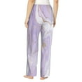 thumbnail image 3 of Bingfone Pajamas For Women,Lavender Glitter Foil Stripes Pajama Pants With Pockets-Small, 3 of 9