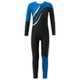 thumbnail image 6 of Aislor Kids Girls Long Sleeves Gymnastics Exercise Leotard Unitard Shiny Rhinestone Ballet Dance Long Jumpsuit Size 6-16 A Royal Blue 10, 6 of 7