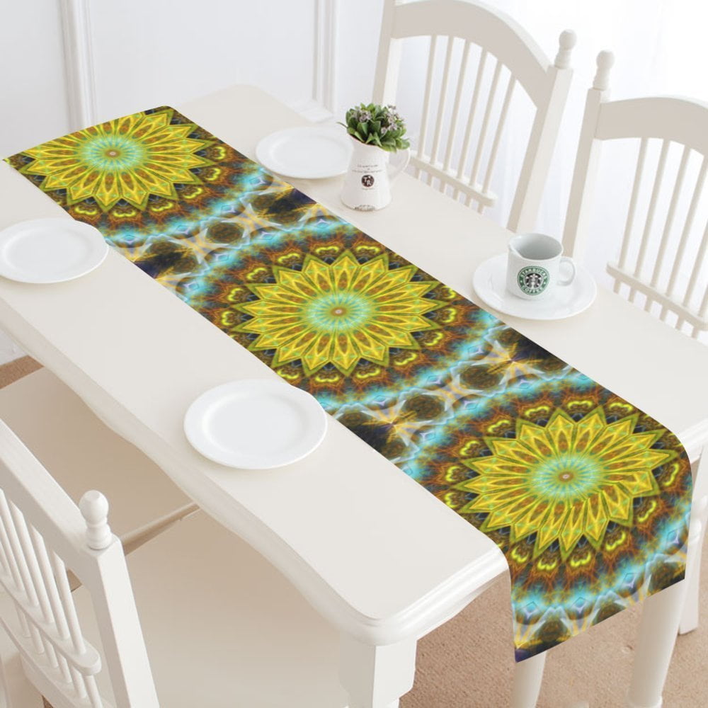 MYPOP Boho Mandala Table Runner Home Decor 14x72 Inch,Tribal Ethnic