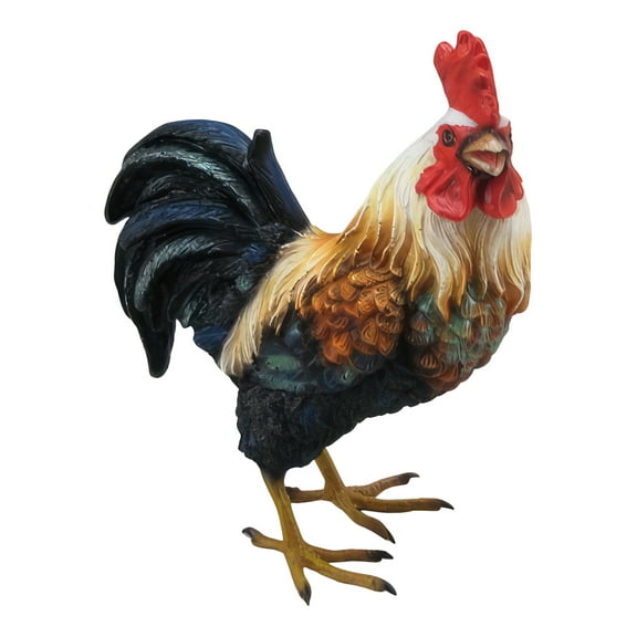 FC Design 5.5"H White Head Rooster Figurine Statue Sculpture Ornament Decoration Home/Room Decor and Unique Gift Ideas for Housewarming, Holidays and Birthdays