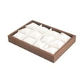 thumbnail image 2 of Milageto 12 Compartment Watch Bracelet Tray Box Sturdy Versatile Watch Display Holder White Cushion, 2 of 8