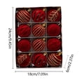 thumbnail image 2 of 12Pcs Flocked Ball Christmas Ornaments, Soft Velvet Texture Hanging Tree Pendants, Festive Seasonal Baubles Set for Indoor Decoration, 2 of 7