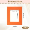thumbnail image 2 of Uxcell 25Pcs Picture Mat 8"x10" Bevel Cut Frame Mattes for Display Art Measuring Orange Red, 2 of 7