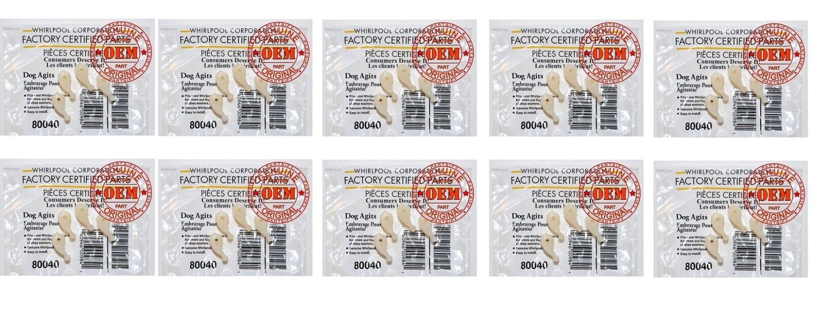 285612 Washer OEM Agitator Dogs (10 Pack)