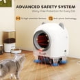 thumbnail image 3 of Automatic Cat Litter Box - App Control, Odor Isolation, White, 21.9" - Self-Cleaning for Home & Apartment Use, Safe & Convenient Pet Care, 3 of 7