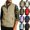 Khaki, variant on Mens Stand Collar Zip Up Vest Multi Zipper Pocket Sleeveless Outdoor Shell Waistcoat for Hiking