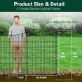thumbnail image 2 of Panels Decorative Garden Fence with Gate Dog Fence Outdoor for Yard Animal Barrier Fence No Dig Rustproof Metal Garden Edging Fence and Borders Temporary Fenc, 2 of 6