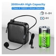 thumbnail image 4 of Portable Voice Amplifier Megaphone Mini Audio Speaker With Microphone Recharable Ultralight Loudspeaker For Teachers ,Powerful&Original Sound, 4 of 6