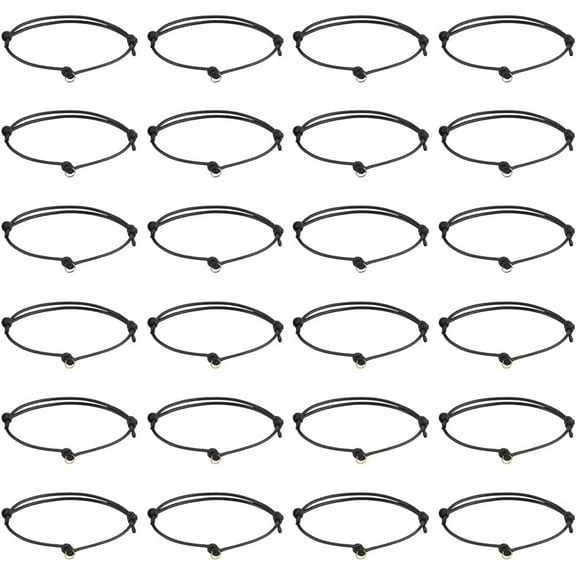 48 Pcs Adjustable Bracelet Making Cord 2-3/8~5-1/8 Inch Half Finished Bracelet Rope Thread Bracelets with Jump Rings Korean Waxed Polyester Bracelets