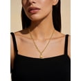 thumbnail image 3 of FindChic Handcuff Padlock Pendant Necklaces for Women 14K Gold Plated Stainless Steel Curb Chain Interlocking Friendship Statement Necklace for Birthday Mothers Day, 18'', 3 of 8