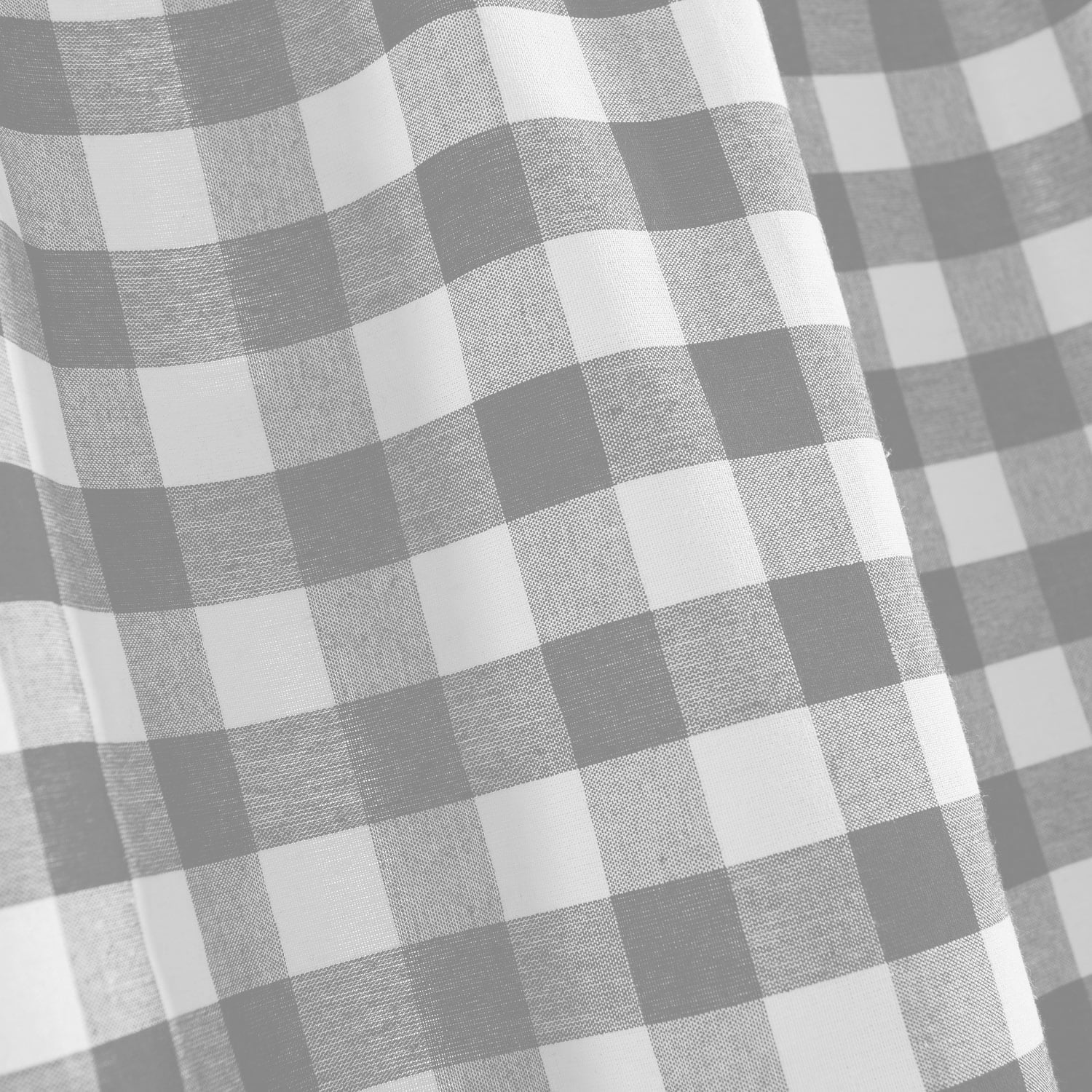 Woven Trends Farmhouse Curtains, Buffalo Plaid Drapes, Classic Country Plaid Gingham Checkered Design, Farmhouse Decor, Window Curtain Treatments 42" x 63" Single Panel, Gray