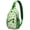 Lightweight, variant on Tropical Floral Sling Backpack, Hawaiian Print Crossbody Travel Bag with Jungle Leaves, Exotic Botanical Pattern, Palm Leaf, Hibiscus, Summer Beach Vacation