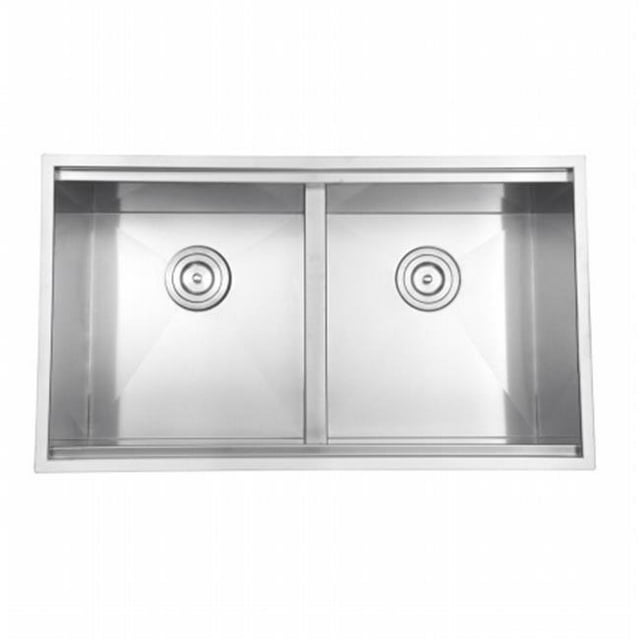 Undermount 16 Gauge 33 in. Kitchen Sink Double Bowl
