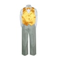 thumbnail image 2 of 4PC Shirt Gray Pants Vest & Bow tie Set Baby Boy Toddler Kid Formal Suit Sm-7, 2 of 3