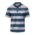 thumbnail image 5 of Havenx Stripes Golf Polo Shirts for Men Short Sleeve 3 Buttons Shirts Collared Fast Dry T Shirt Classic Fit Summer Work Business Tops,Royal Blue M, 5 of 6