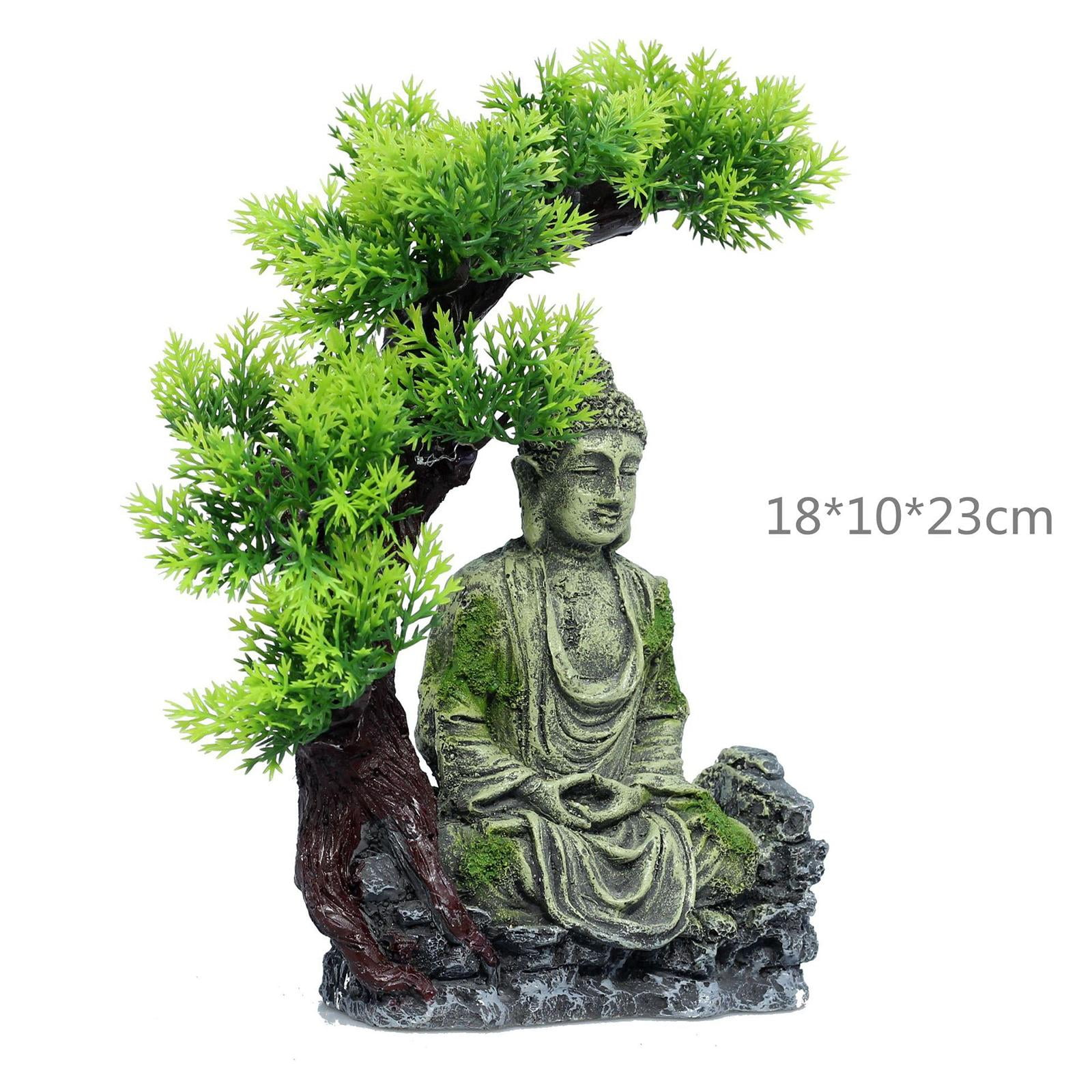 Fish Tank Decorations Aquarium Decoration Medium-Sized Ornaments Accessories Fish Hides Buddha Statue Home Desktop Decoration Ornaments , A 18x10x23cm