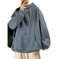 thumbnail image 3 of LUXUR Hommes Sweat à Capuche Manches Longues Casual Hiver Bleu S, 3 of 3