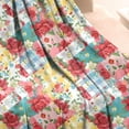thumbnail image 2 of Pioneer Flower Floral Print Pattern Blanket,Comfortable Soft Lamb Wool Throw Blanket,All Season,Warm Lightweight Blankets for Sofa Bed Couch Living Room Chair,50"x60", 2 of 4