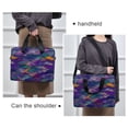 thumbnail image 6 of FORMRS 16" Laptop Bag Carrying Sleeve Case with Handle Travel Shoulder Briefcase, Purple Waves Pattern, 6 of 8