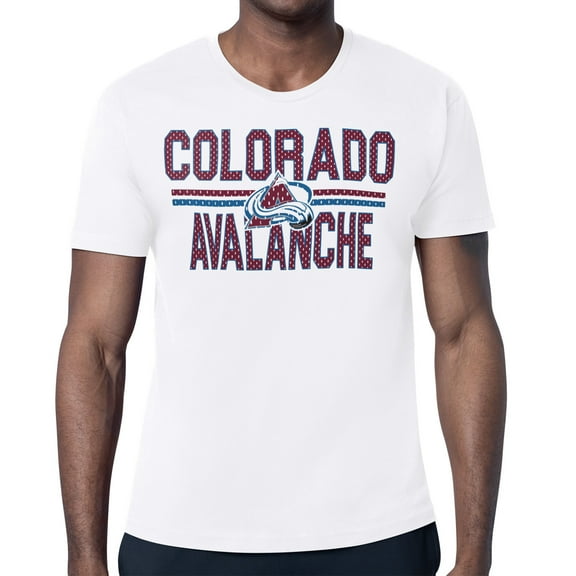 Men's Starter White Colorado Avalanche Mesh Look Team Name T-Shirt