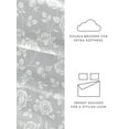 thumbnail image 3 of Ultra Soft & Breathable Wrinkle Free Bed Sheets Set - Light Gray Farmhouse Rose for Twin Size Bedding by Comfort Canopy, 3 of 11