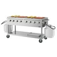 thumbnail image 3 of 60 in. Commercial Mobile Outdoor Propane Gas Grill, ETL Listed in Stainless-Steel (KM-CGM-60), 3 of 11