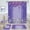 Purple, variant on Shower curtain set - 4-piece set - Luxury sequined diamond glitter pattern polyester bath mat - Urinal cover U-shaped carpet - Girl's princess-style bathroom decoration