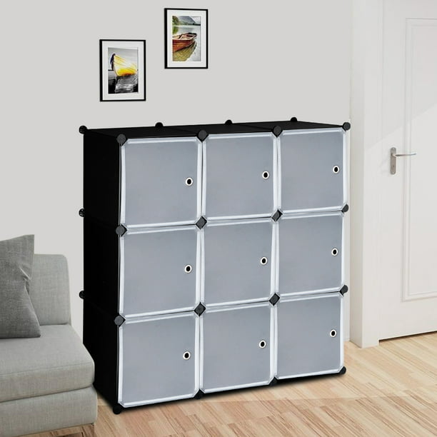 9 Cube Diy Plastic Closet Cabinet, Storage For Clothes