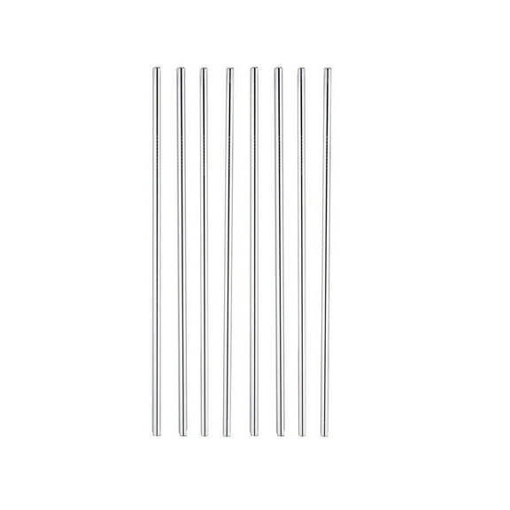 CTIRCHIU Stainless Steel Straight Straws 5 Pcs Eco Friendly Silver