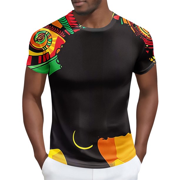 Tops para hombre, blusas y camisas de manga corta con cuello redondo para hombre Camisa de manga corta estampada para hombre Top/camisa de manga corta con cuello redondo Tops para hombre