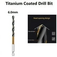 thumbnail image 1 of 1 Pcs HSS High Speed Steel Titanium Coated Drill Bit Set 1/4 Hex Shank 6mm, 1 of 5